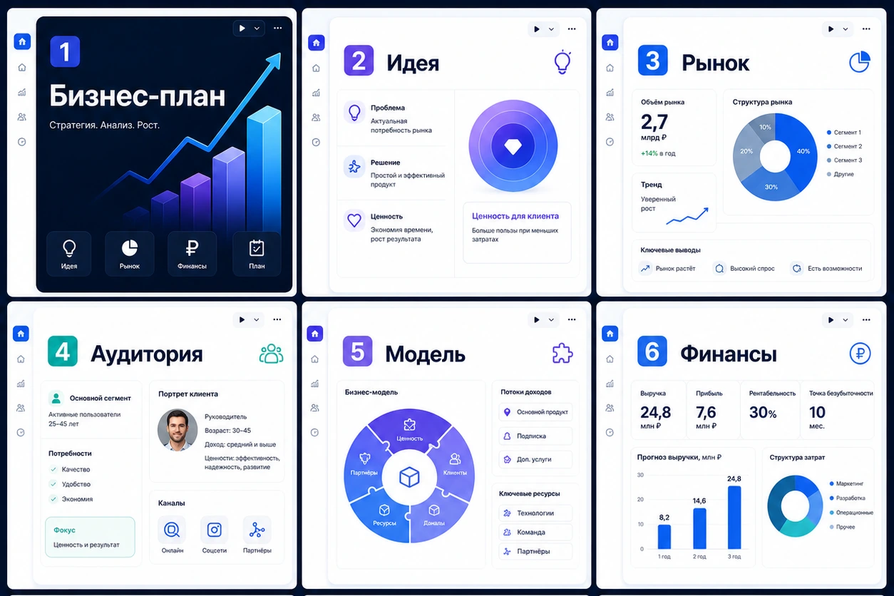 Пример презентации в Gamma