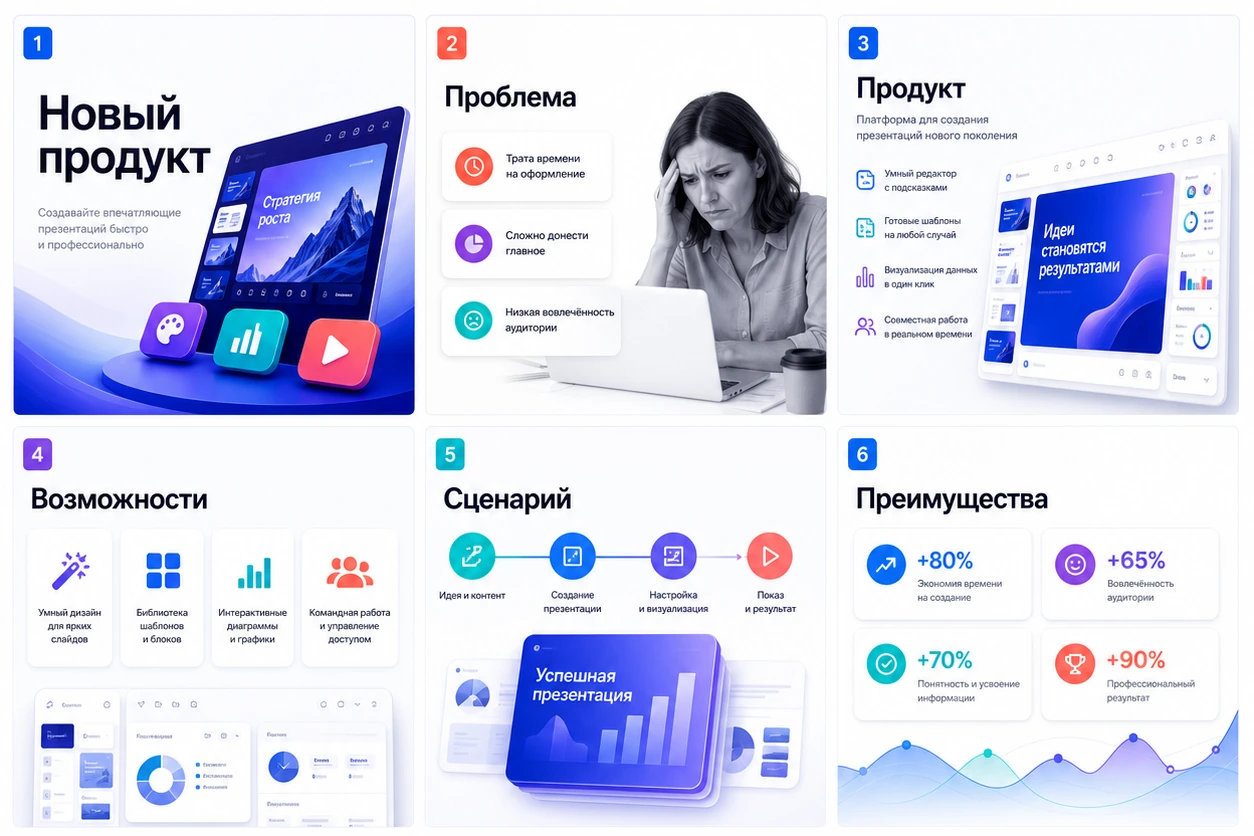 Пример презентации в Gamma